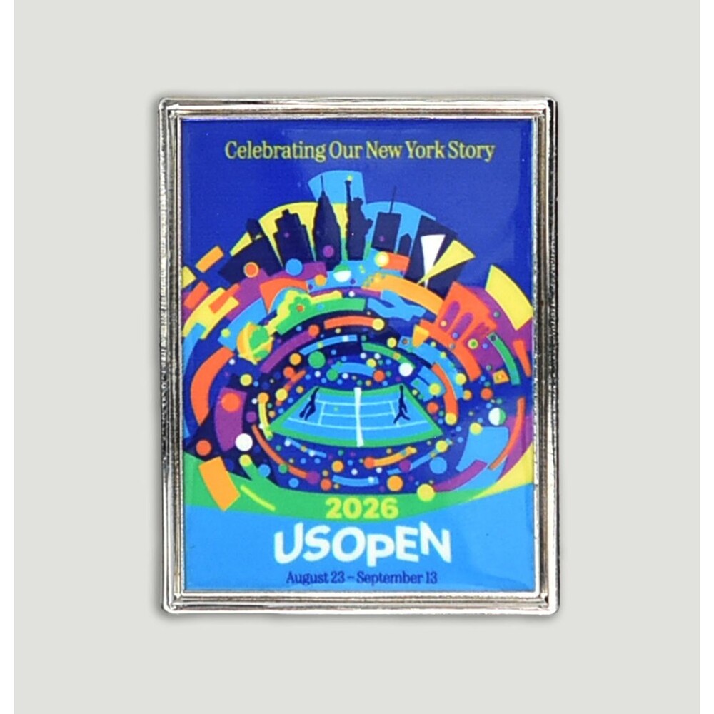 2026 US Open Tennis Pin Theme Art Poster Design Enamel Pin New Ships Quick!